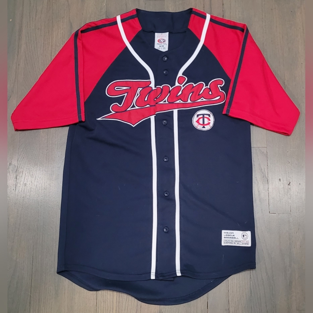 Genuine Merchandise MLB True Fan Series, Minnesota Twins Jersey Full Button Down
